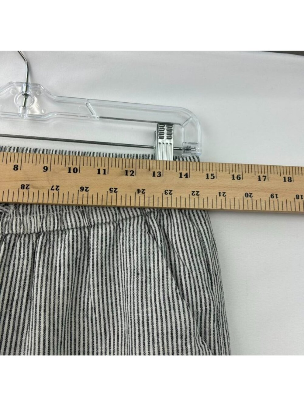 J.Crew Factory Pants Womens Size 4 Gray/White Striped Linen Blend Drawstring NWT - Picture 5 of 16